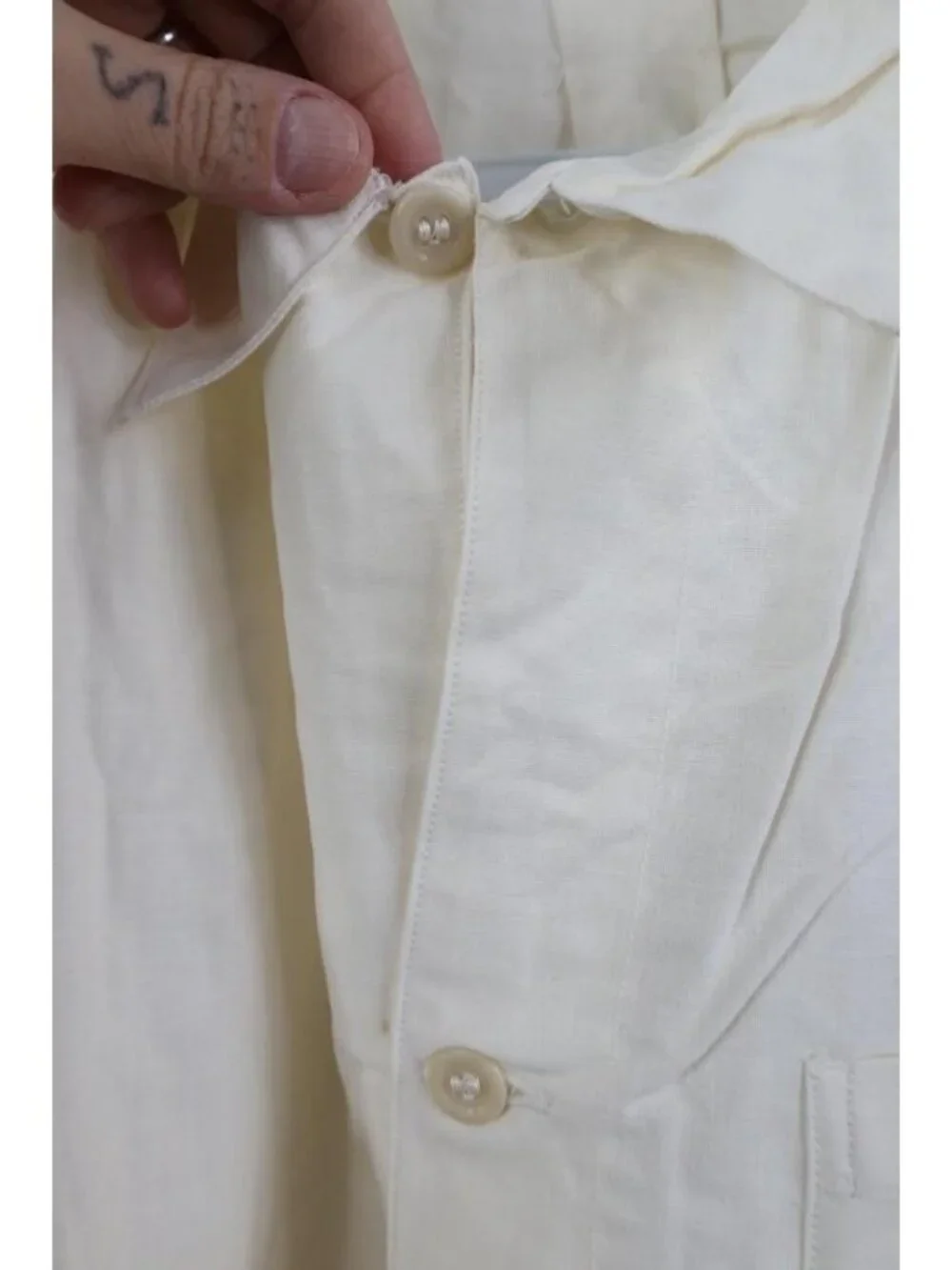 Deadstock Vtg 50s Unissued German Military Mens 36 Hospital Grandpa Shirt White